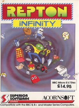 Repton Infinity (1988)(Superior)[RUN !BOOT] box cover front